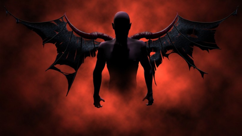 DEVIL WITH WINGS -WALL PAPER